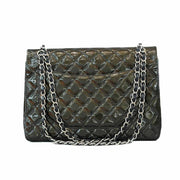 Chanel Maxi Classic Flap Patent Olive Green - Jiaxyk